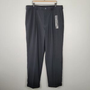 Nike Golf Pants Men’s 38x34 Dri Fit Pleated Front Cuffed Stretch Black 208100